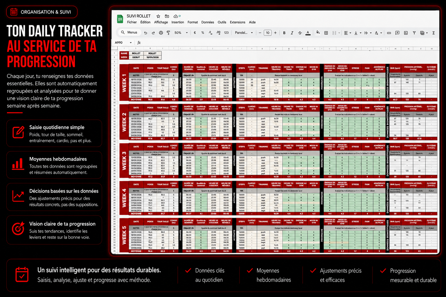 Daily Tracker de progression